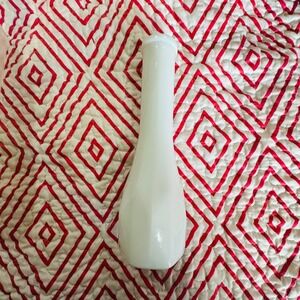 Vintage EO Brody Co Milk Glass Bud Vase M-147 Hexagon Base White 9 Inch